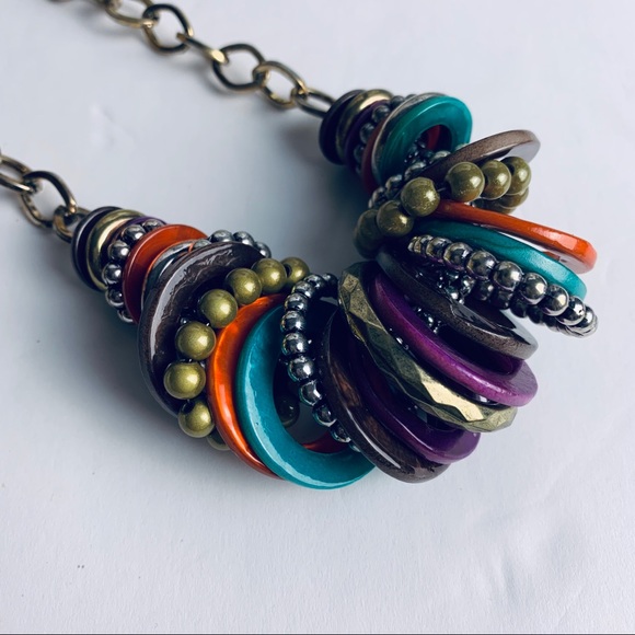 Statement Multi-Color Necklace - Picture 3 of 3